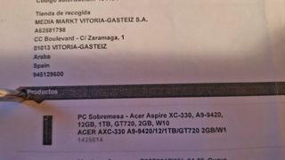 PC Sobremesa Acer Aspire XC-330 Negro/Plata