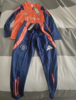 Chándal Adidas Manchester United Naranja/Azul