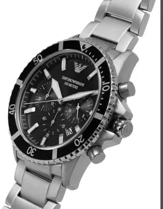 Reloj Emporio Armani Cronógrafo Negro/Plata