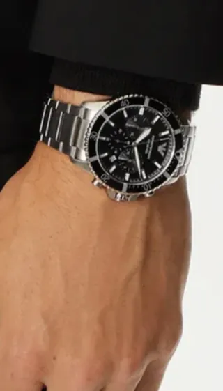 Reloj Emporio Armani Cronógrafo Negro/Plata