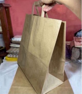 50 bolsas de papel kraft 35x16x30 cm