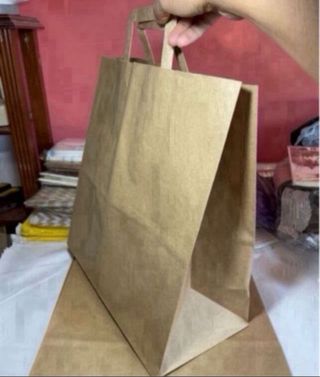 50 bolsas de papel kraft 35x16x30 cm