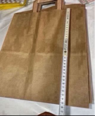 50 bolsas de papel kraft 35x16x30 cm