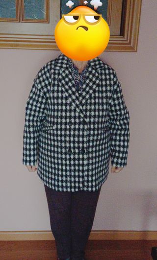 Chaquetón Pata de Gallo Blanco y Negro