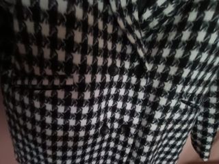 Chaquetón Pata de Gallo Blanco y Negro