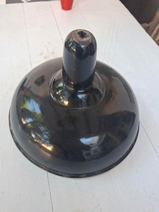 ANTIGUA TULIPA PANTALLA ESMALTADA INDUSTRIAL