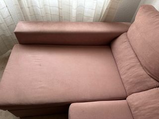 Sofá Chaise Longue Rosa con Canapé