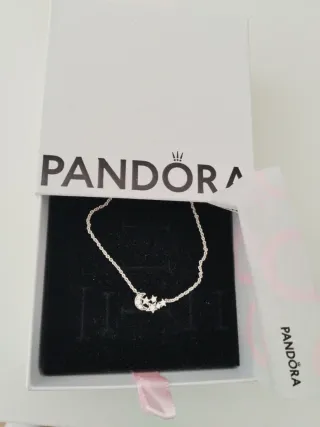 Gargantilla Pandora Luna y Estrellas Plata