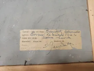 Quadro natura morta con limone e bottiglia