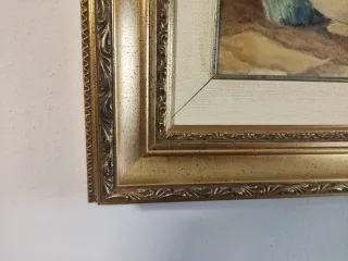 Quadro natura morta con limone e bottiglia