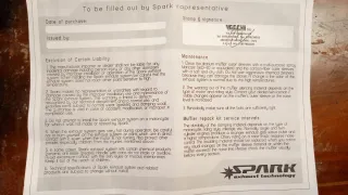 Tubo de escape SPARK para Triumph.No hago envío.