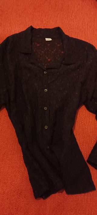 Camicia nera 42 elegante e sportiva