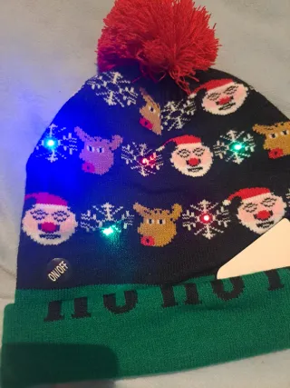 Gorro Navidad Infantil LED