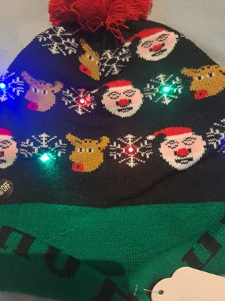 Gorro Navidad Infantil LED