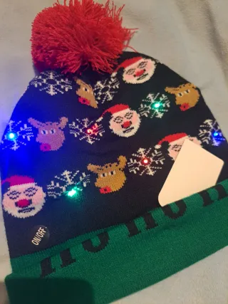 Gorro Navidad Infantil LED