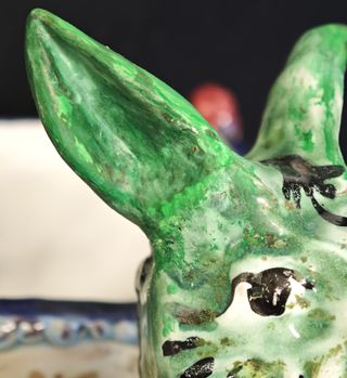 Grande asino con carretto – Ceramica Cava