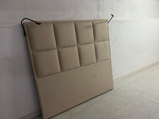 CABECERO TAPIZADO BEIG LUCES 160x150