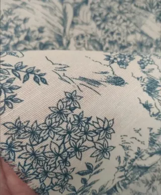 Tela Toile de Jouy azul