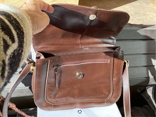 Bolso piel marrón chocolate