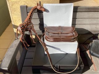 Bolso piel marrón chocolate