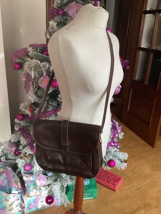 Bolso piel marrón chocolate