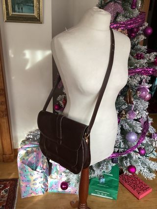 Bolso piel marrón chocolate