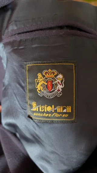 Abrigo de paño azul marino caballero