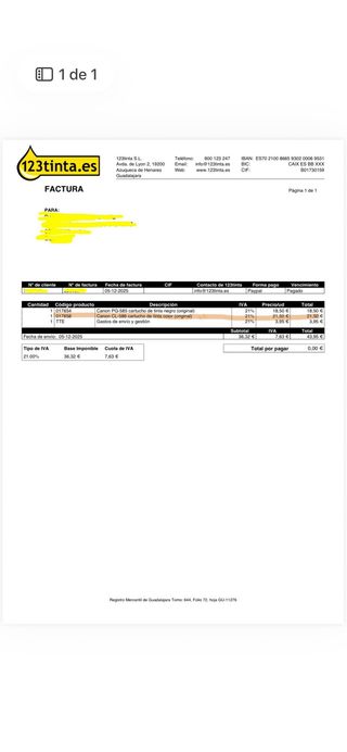 Cartucho Canon PIXMA 586 Color SIN USAR