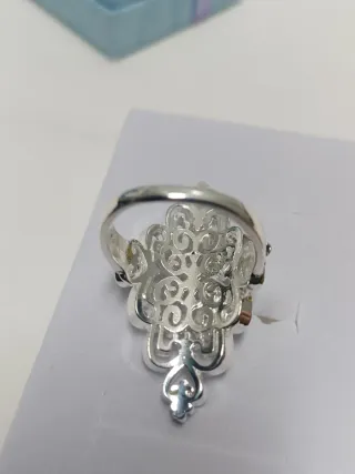 Anillo Tallado Plata Ley Sello 925