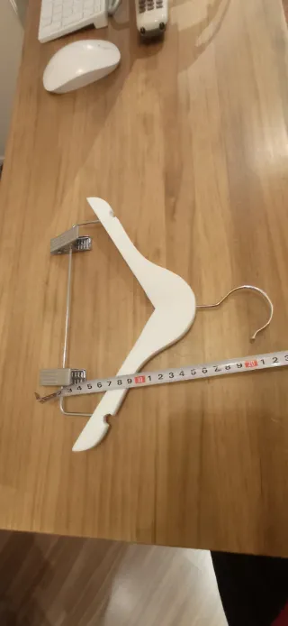 Perchas infantiles con pinzas (20 unidades)