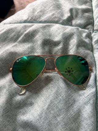 Gafas Ray-Ban Aviator Doradas Verdes