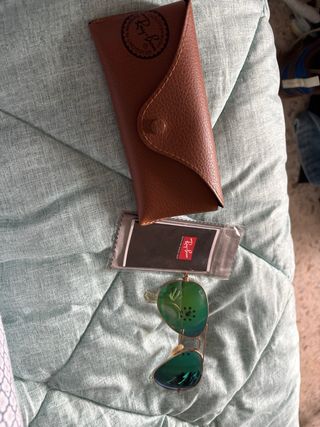 Gafas Ray-Ban Aviator Doradas Verdes