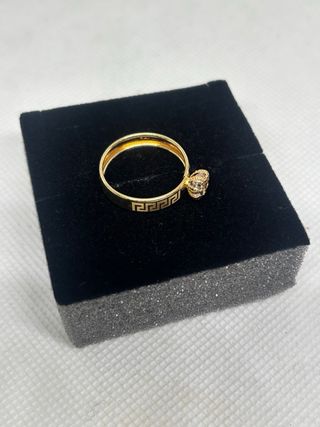 Anello solitario oro con zircone