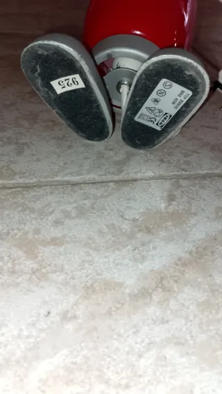 Lampada vintage Ikea Dino Egg rossa