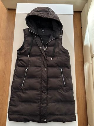 Zara Chaleco largo acolchado Talla S