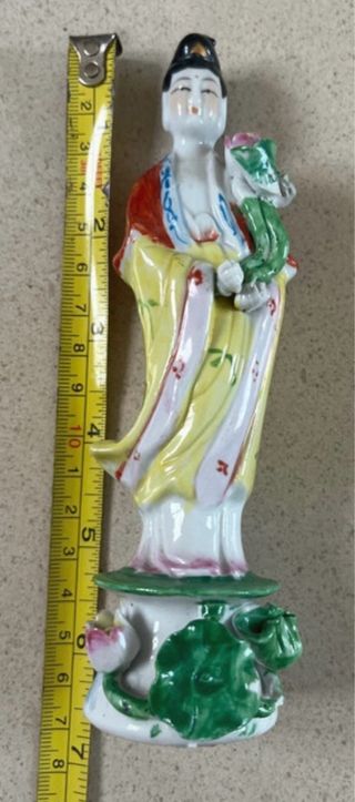 Estátua Deusa Guanyin Porcelana com mão removível