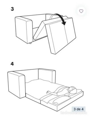 Sofá cama 2 asientos ideal para poco espacio