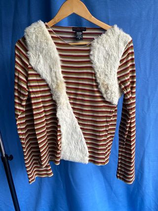 Camiseta Custo Barcelona Talla 3 Rayas Peluche