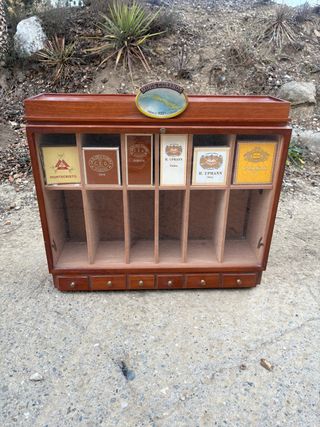 Espositore umidificatore vintage per sigari