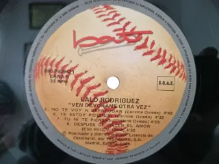 Vinilo Lalo Rodríguez Ven Devorame Otra Vez