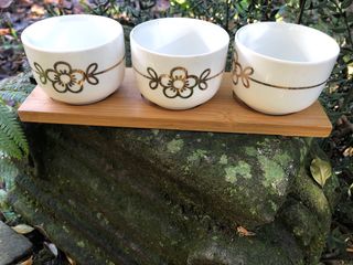 Set 3 ciotole Thun fiori oro