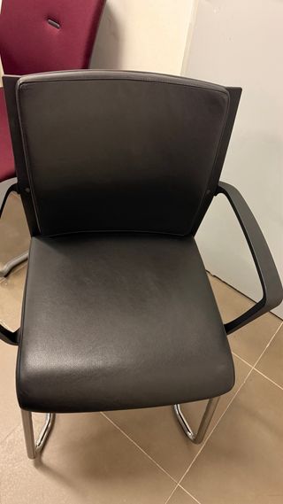 Juego 6 Sillas Steelcase Negras/Plata