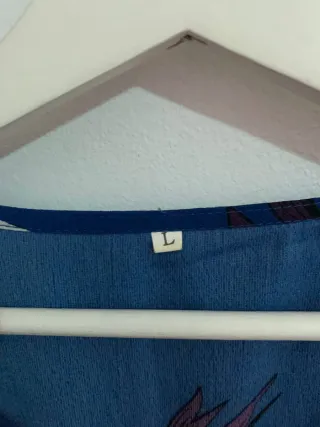 Vestido azul floral talla L