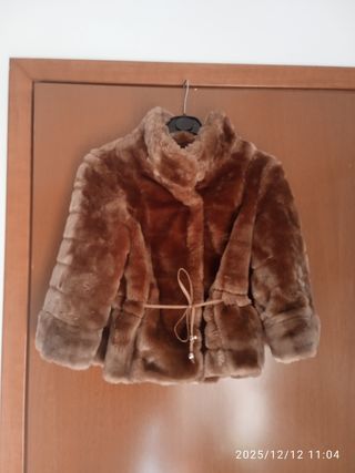 Giacca ecopelliccia marrone tg Small 40/42 italian