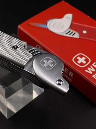 Encendedor Swiss Wenger Burner Gris Plata