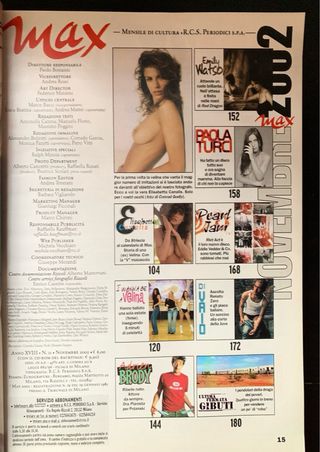 MAX NOVEMBRE 2002 ELISABETTA CANALIS