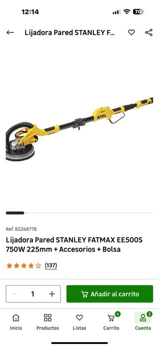 Lijadora Pared Stanley FATMAX EE500S