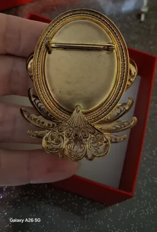 Spilla Cameo Vintage Dama Floreale