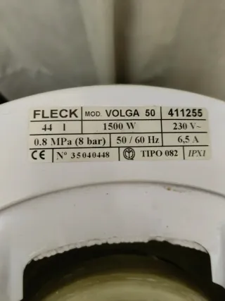 Resistencia Termo Eléctrico Fleck Volga 50