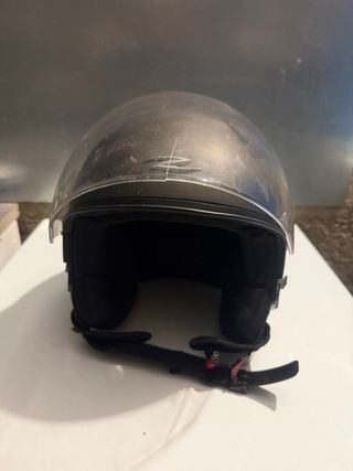 2 Cascos Moto Integral Azul/Plata y abierto gris